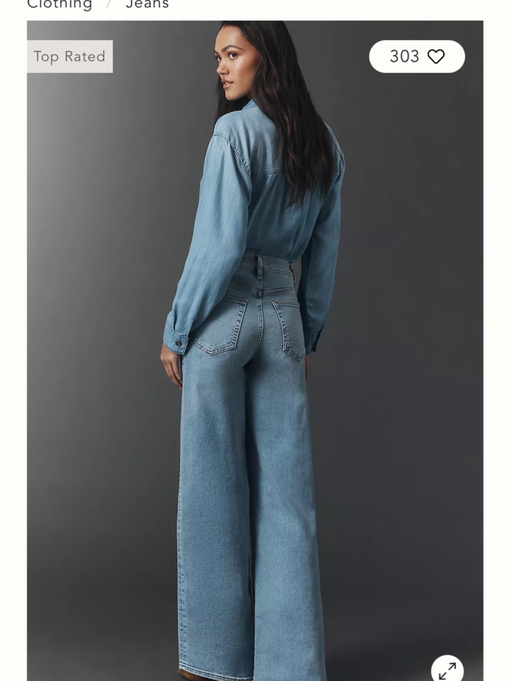 Frame Denim Light Blue Le Slim Palazzo Jeans 27 NWT - Picture 2 of 5